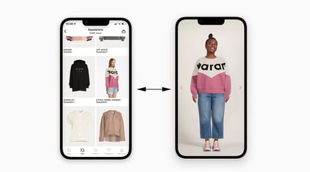 mobile with virtual dressing room 